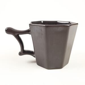 Starbucks 2013 Octagon Metallic GunMetal Gray Coffee Mug 14oz